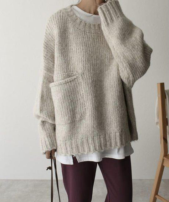 R&B | Übergroßer Strickpullover mit Tasche