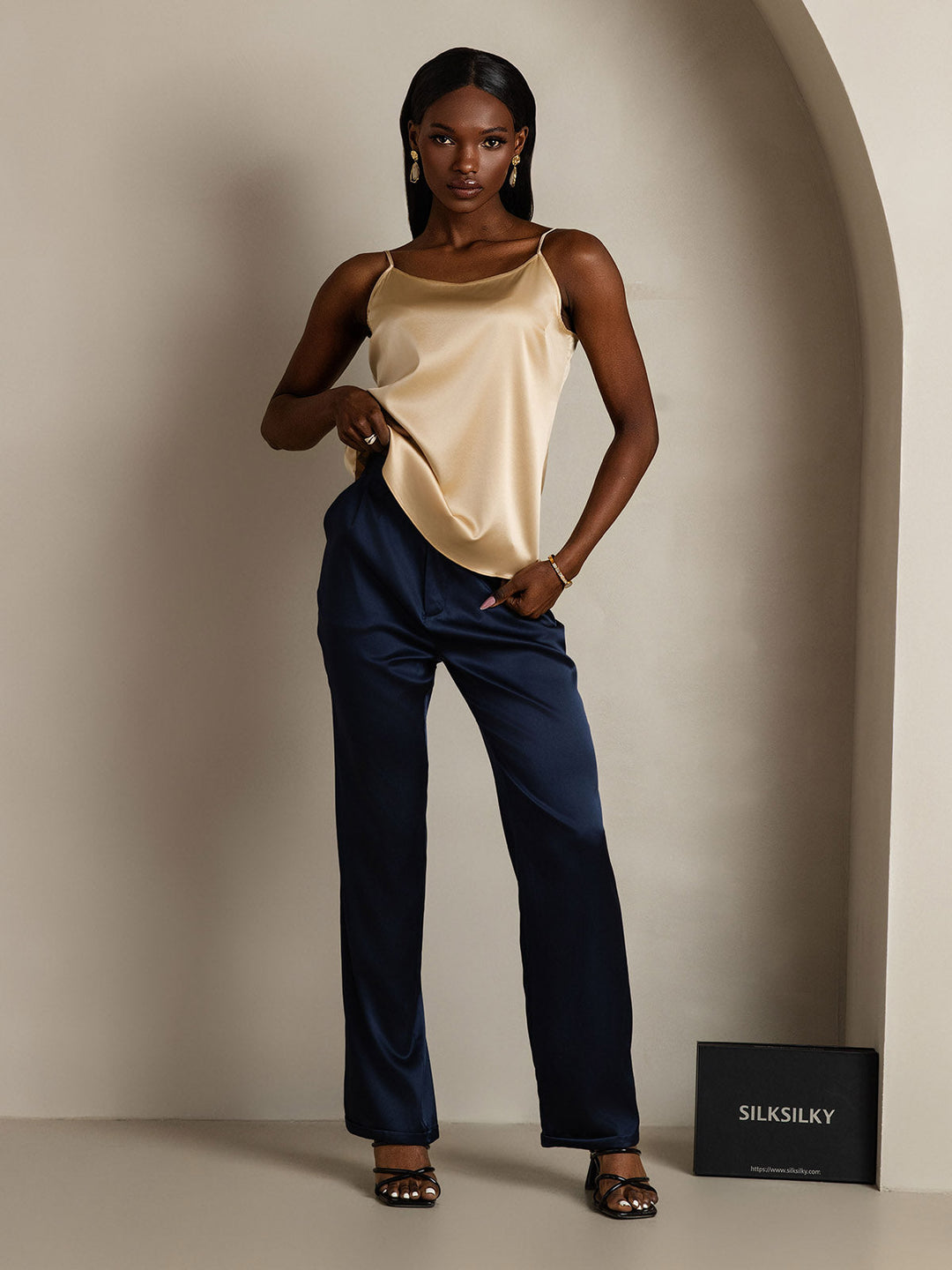 R&B | Seide Entspannt Spaghettiträger Camisole Top