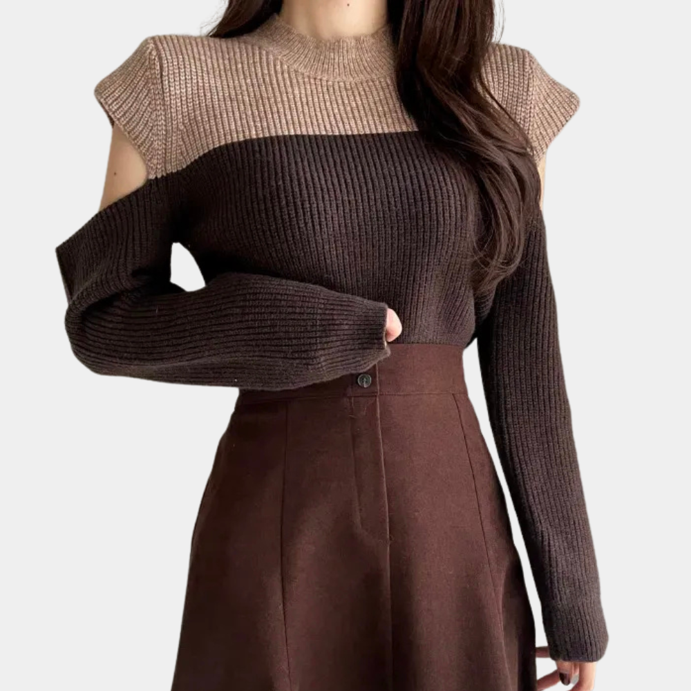 R&B | Strickpullover mit Ausschnitten an den Ärmeln