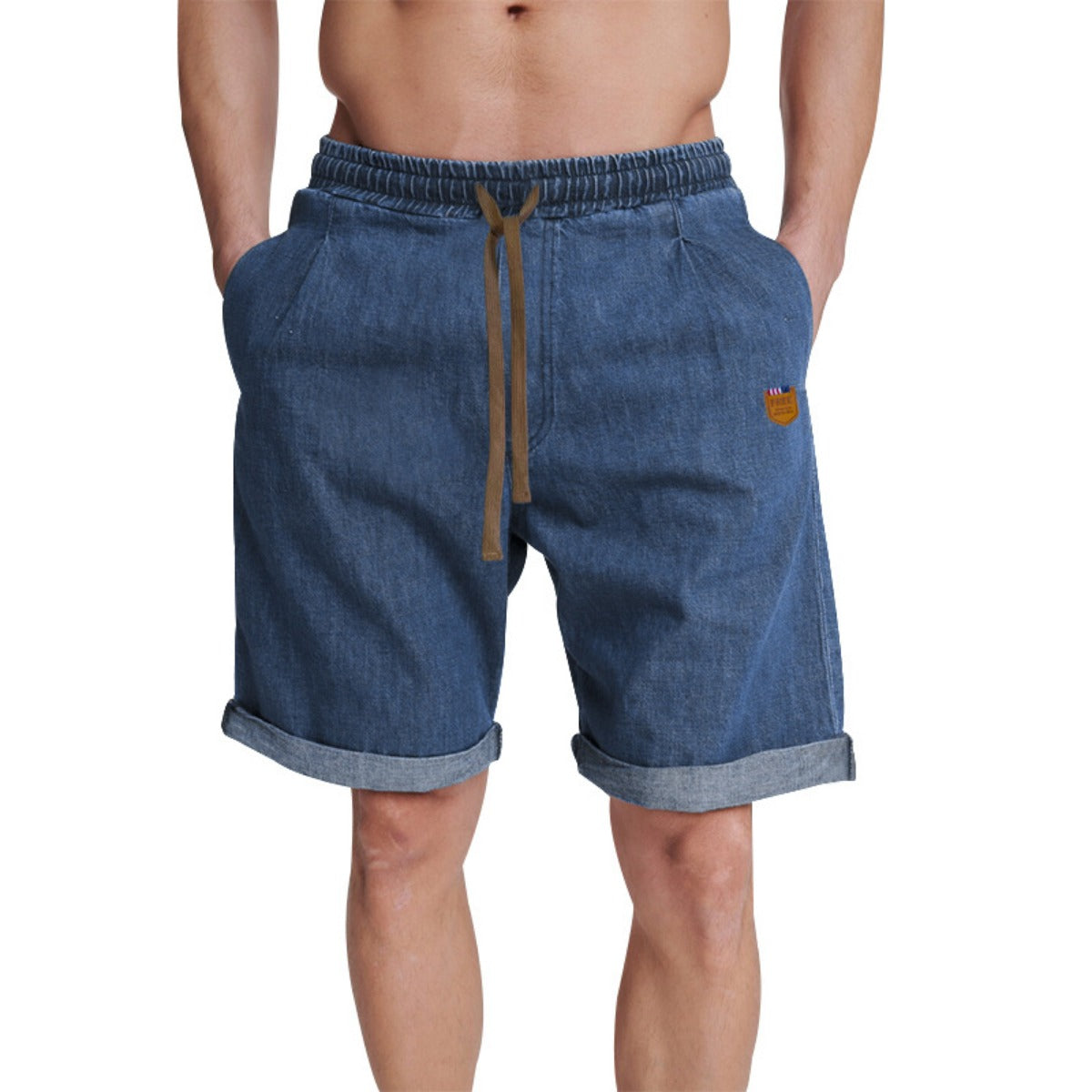 R&B | Kurze Hose aus schwerem gewaschenem Baumwolldenim