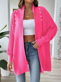 R&B | Elegante, lockere Strickjacke mit langen Ärmeln und offener Vorderseite