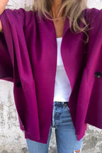 R&B | Übergroßer Losvallender Cape Mantel Damen