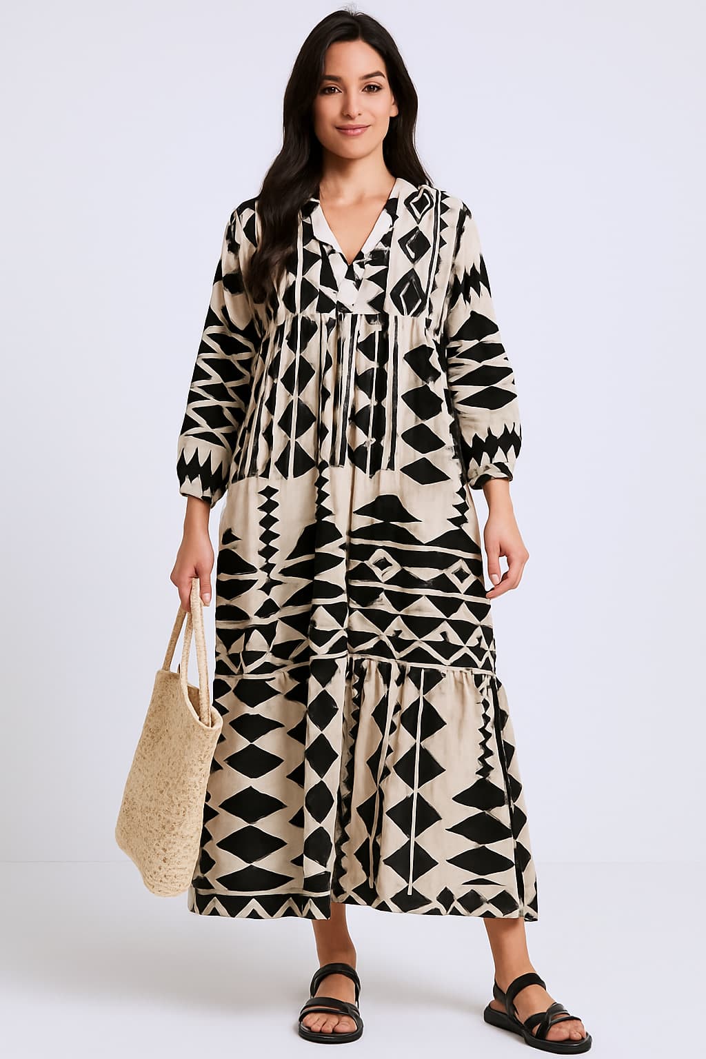 R&B | Bedrucktes Hemdkleid