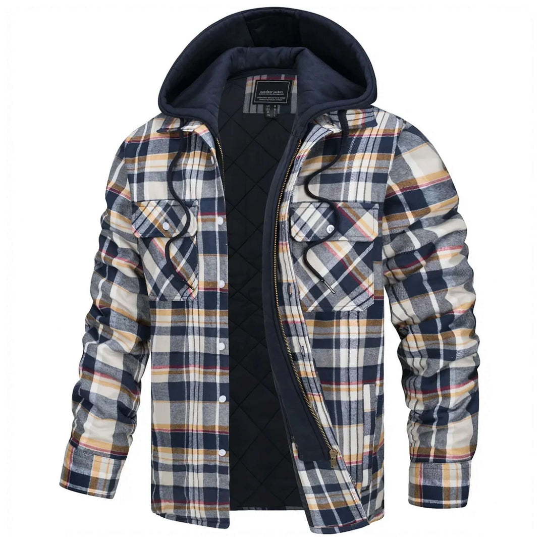 R&B | Herren Karierte Langarm Freizeitjacke