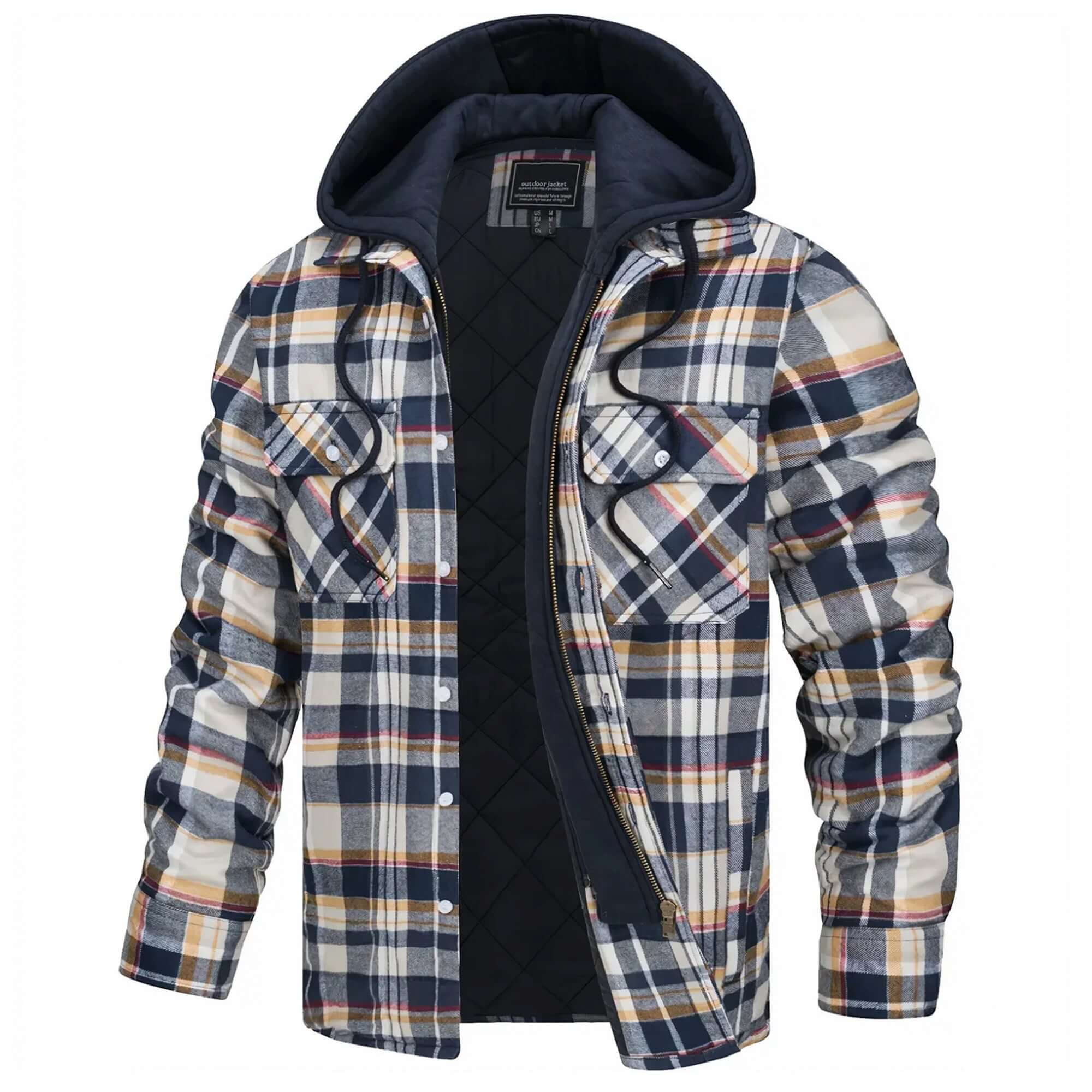 R&B | Herren Karierte Langarm Freizeitjacke
