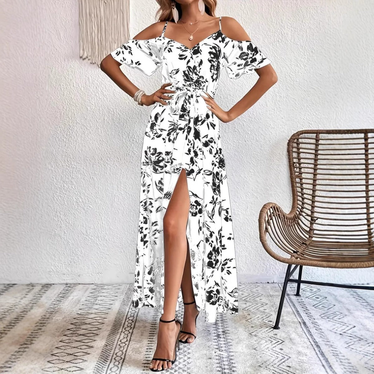 R&B | Unregelmäßiges Kleid mit Hosenträgern