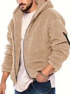 R&B Teddyjacke mit Reißverschluss für Männer
