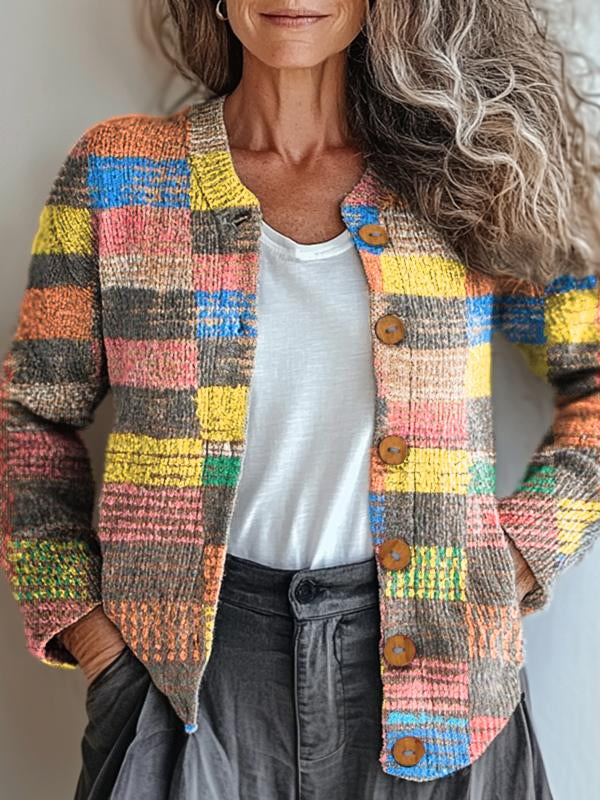 R&B | Karierten Mehrfarbigen Jacke