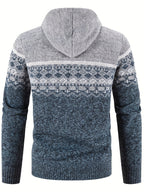 R&B | Gemusterter Hoodie Baumwolle und Polyester Warm und Stilvoll