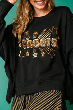 R&B | Weihnachts-Pailletten-Lässiger Rundhals Langarm-Sweatshirt