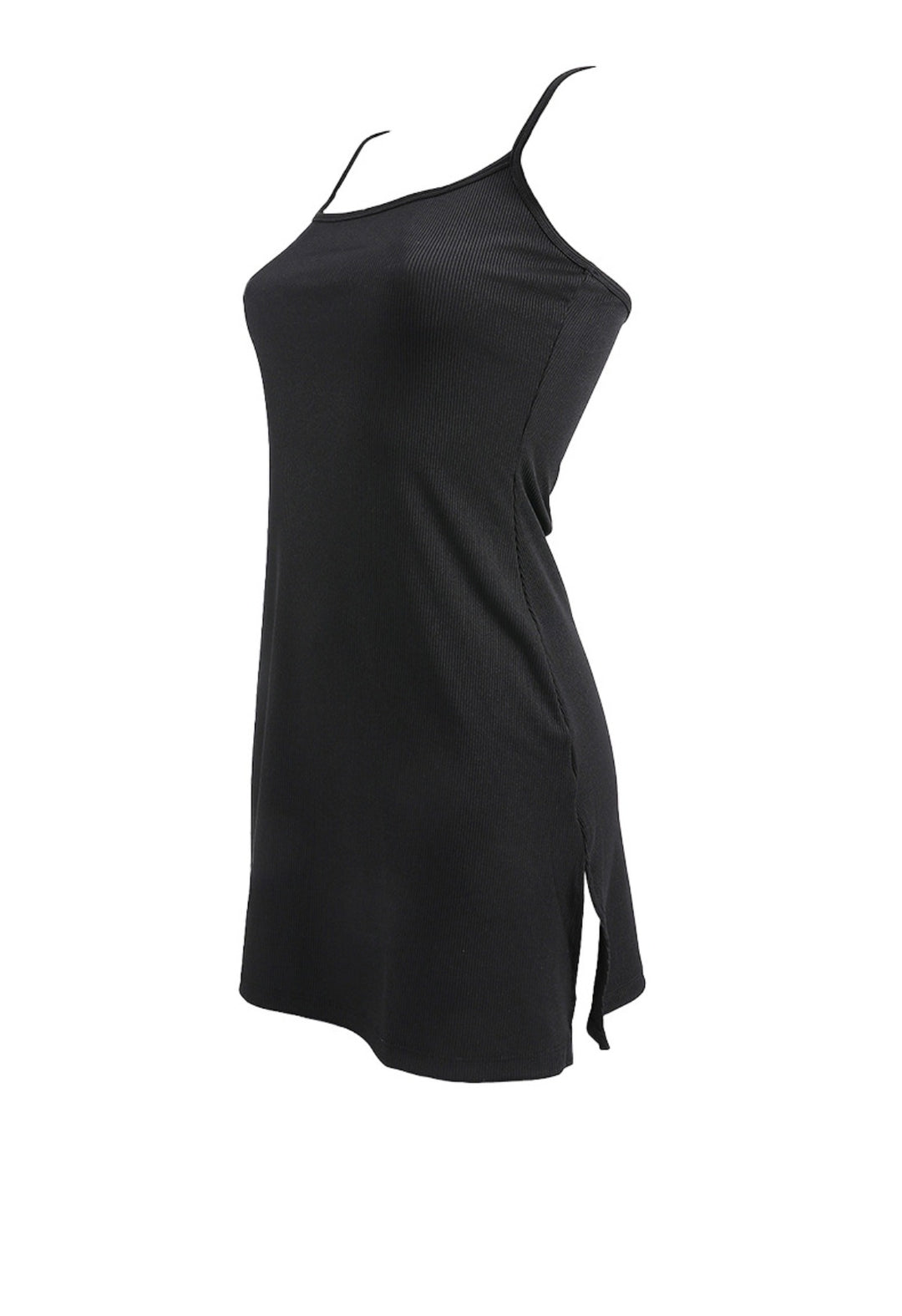 R&B | Schmal geschnittenes Kleid mit hüftumwickelten Hosenträgern