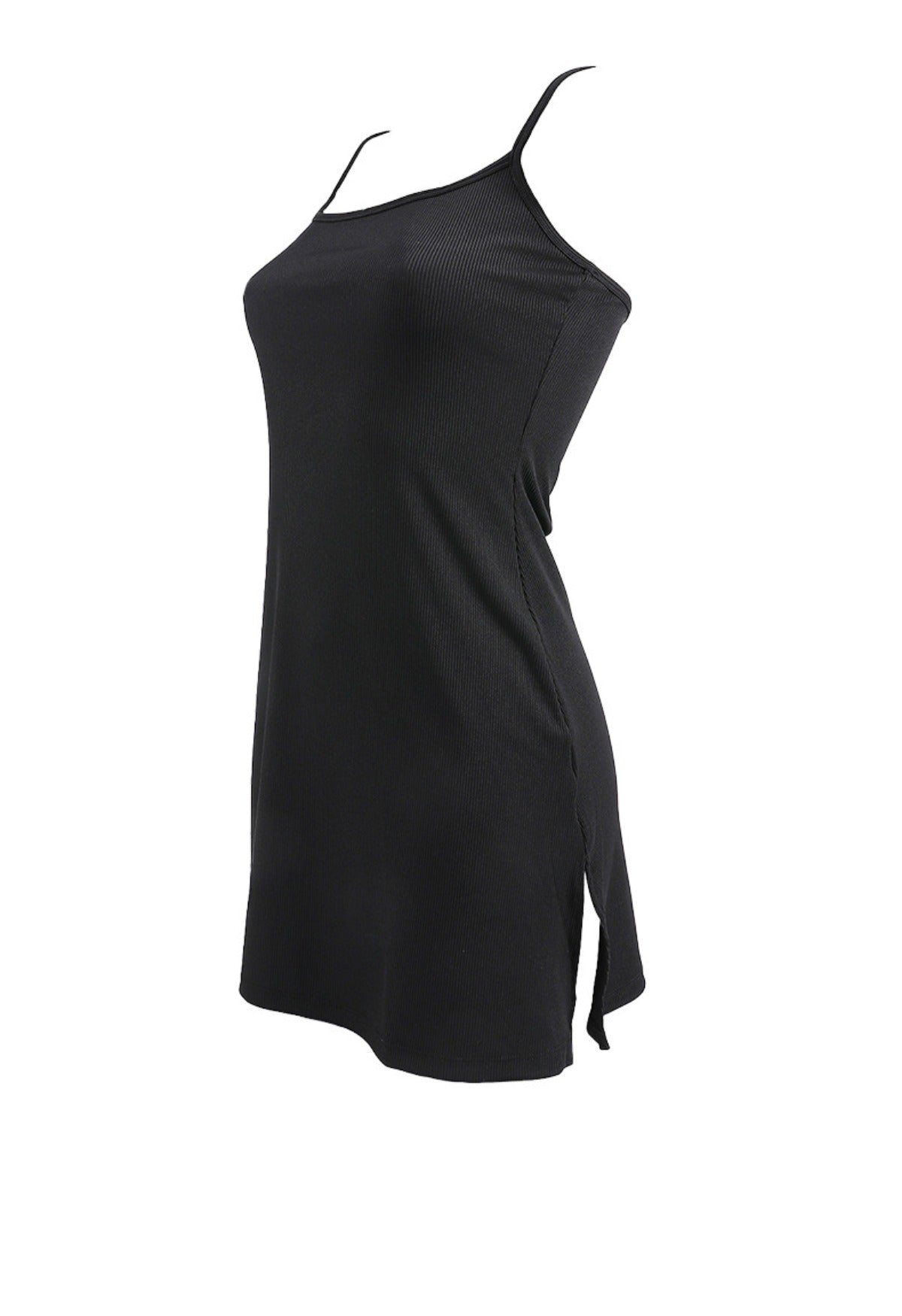 R&B | Schmal geschnittenes Kleid mit hüftumwickelten Hosenträgern