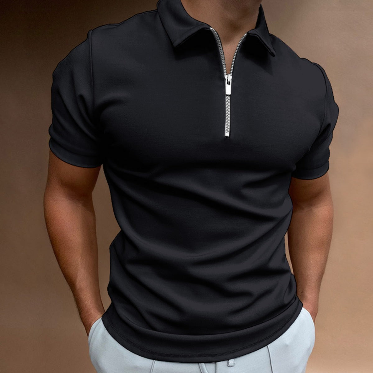 R&B | Kurzärmeliges Poloshirt mit Revers