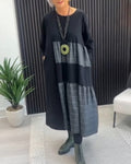 R&B | Kleid mit Kariertem Patchwork und Tasche