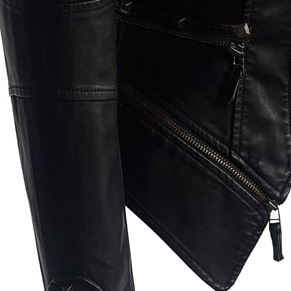 R&B | Damen Nieten PU Lederjacke