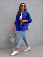 R&B | Distressed Drop Shoulder Denimjacke