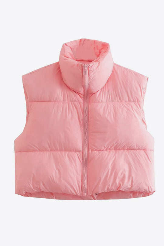 R&B | Zip-Up Drawstring Puffer Weste