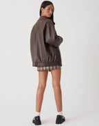 R&B | Übergroße Damen Kunstlederjacke