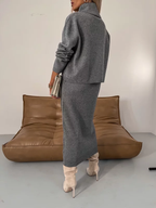 R&B | Jersey Set Midikleid mit Rollkragen