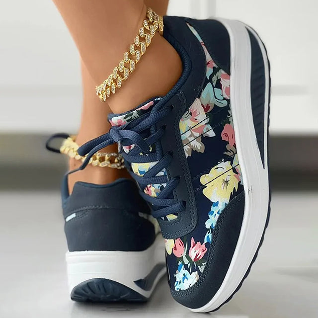Blumenmuster Plattform Sneaker R&B