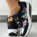 Blumenmuster Plattform Sneaker R&B