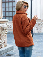 R&B | Pelzjacke Doppelte Knopfleiste Weiche & Warme Teddy-Textur Elegantes Design