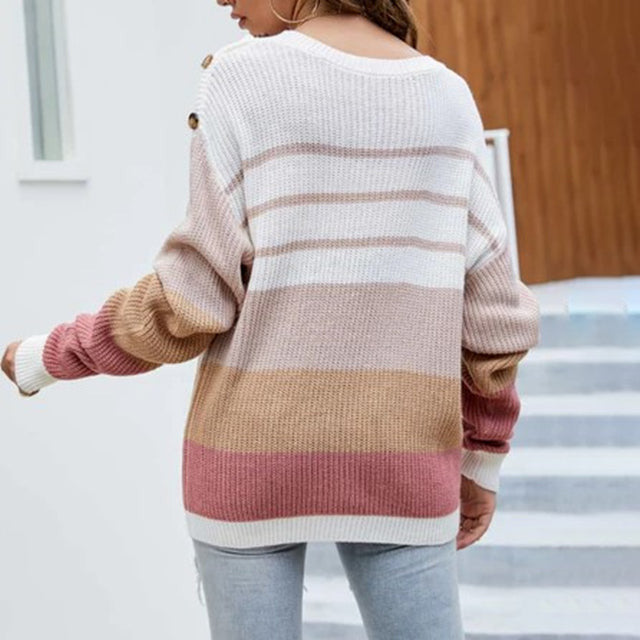 R&B | Gestreifter Patchwork Pullover