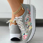 Blumenmuster Plattform Sneaker R&B
