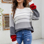 R&B | Gestreifter Patchwork Pullover