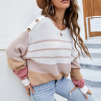 R&B | Gestreifter Patchwork Pullover