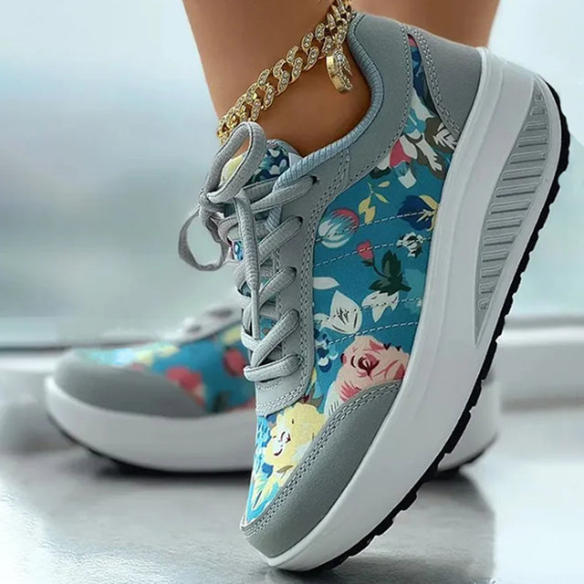 Blumenmuster Plattform Sneaker R&B