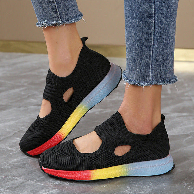 Mesh Cut-out Sneakers R&B