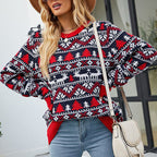 R&B | Weihnachtlich Inspirierter Strickpullover mit Muster Acryl Warm, Festlich