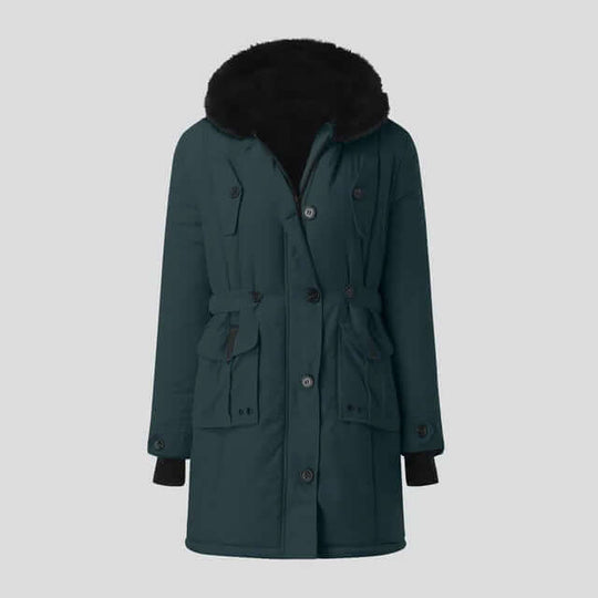 R&B | Damen Winter Parka mit luxuriösem Kunstfellkragen