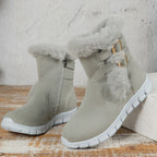 Stilvolle Winterstiefel mit Fellbesatz und Schnallen R&B R&B