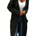 R&B | Langstrickjacke mit Kapuze