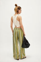R&B | Gestreifte Hose mit weitem Bein