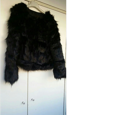 Damen kunstvoller Kunstfellmantel mit weichem und luxuriösem Material R&B