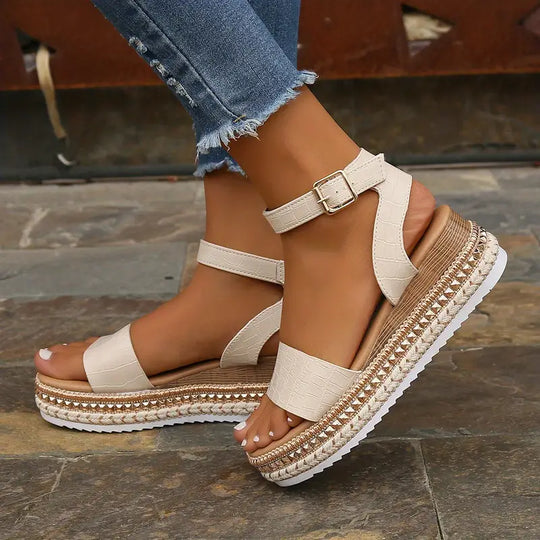 R&B | Luxus Plattform Sandalen mit Riemen für Damen