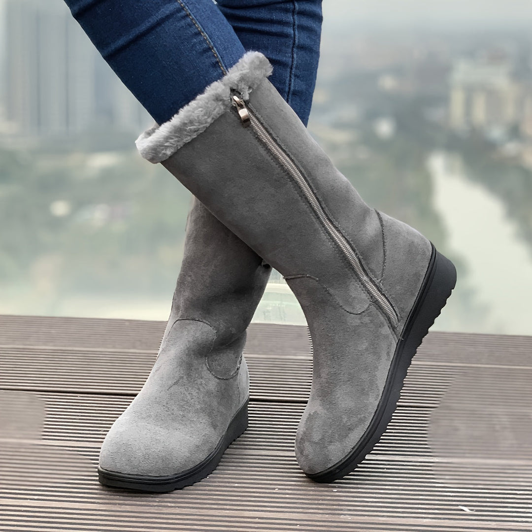 R&B | Verstärkte Samt Mittelrohr Schnee Stiefel
