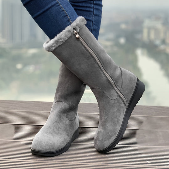 R&B | Verstärkte Samt Mittelrohr Schnee Stiefel