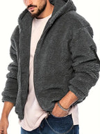 R&B Teddyjacke mit Reißverschluss für Männer