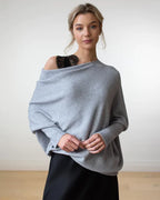 R&B | Asymmetrisch drapierter Pullover