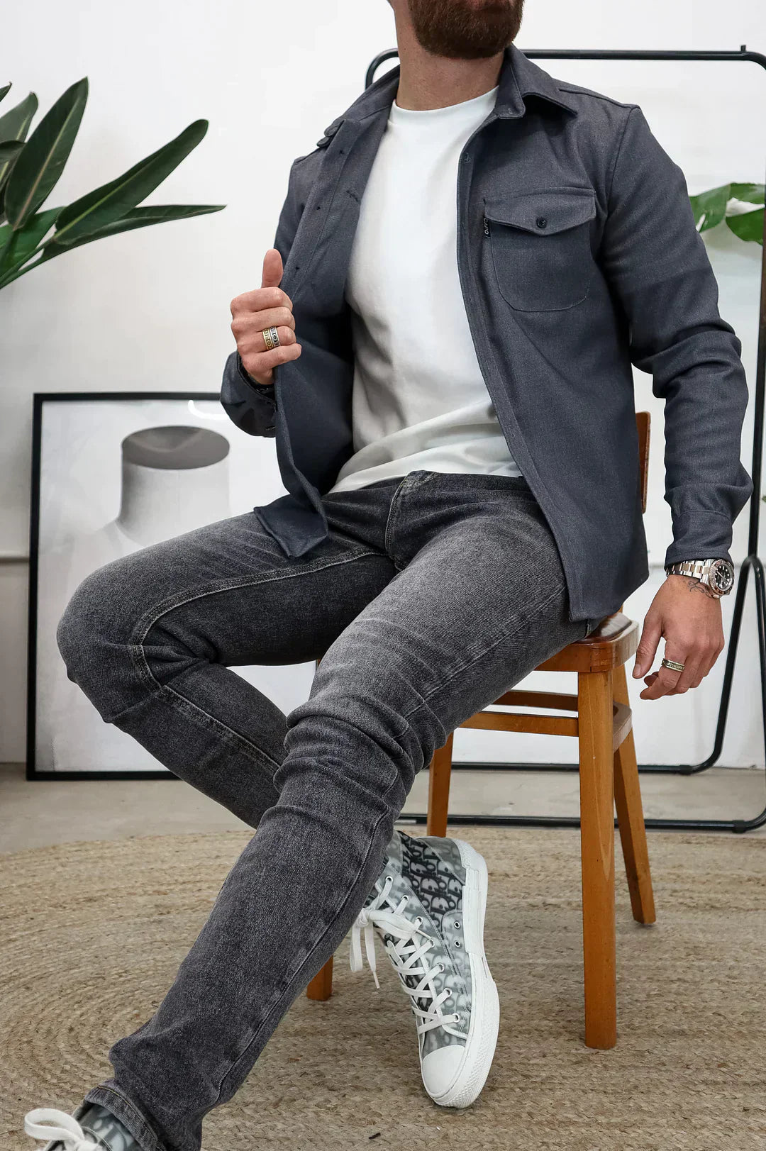 R&B | Premium-Jacke mit Knopfverschluss für Herren Stylische und Bequeme Jacke
