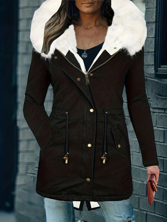 R&B | Kapuzenpullover Zugkordel Parka Mantel