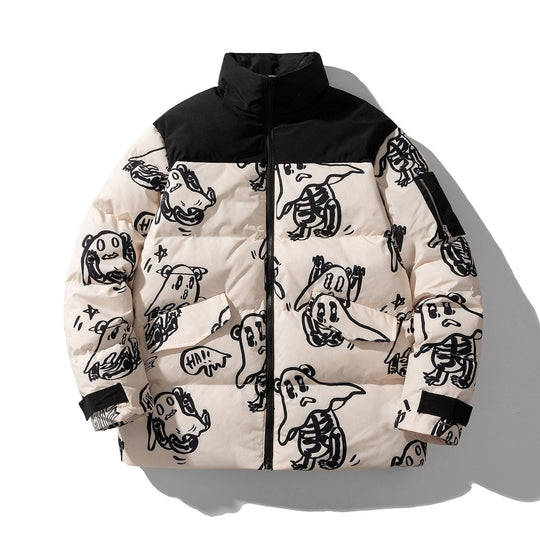 R&B | Bedruckte wattierte Jacke