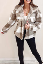 R&B | Weiche Teddyjacke mit Muster Komfortabel und Stilvoll Perfekt für Den Alltag