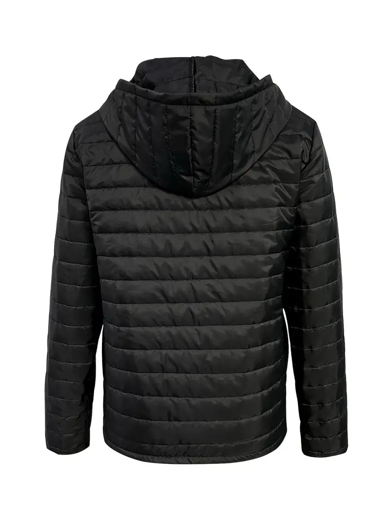 R&B | Hüftlange Kapuzen-Licht-Steppjacke