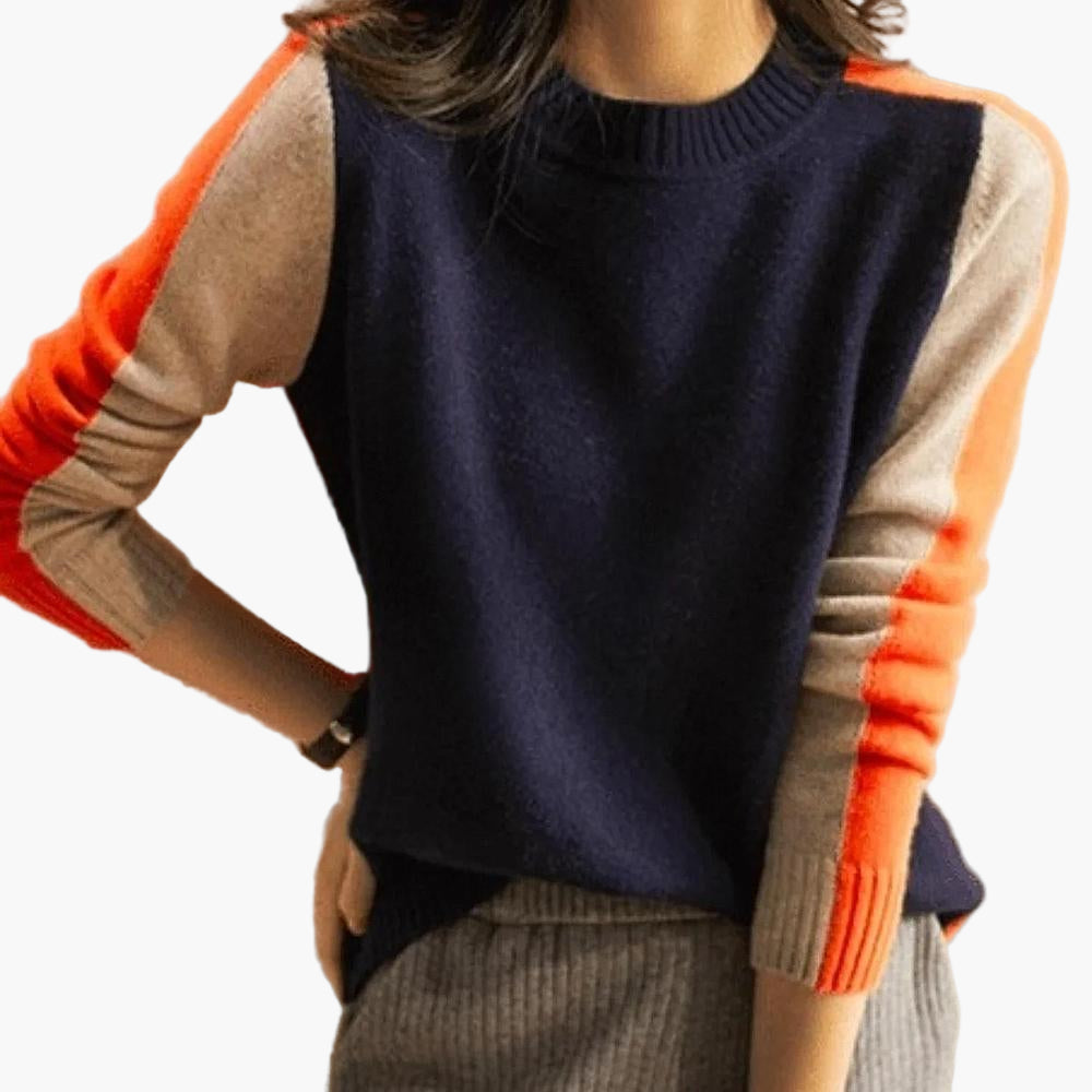 R&B | Pullover mit Farbblock-Design und Modernem Schnitt - Perfekt für Büro und Freizeit