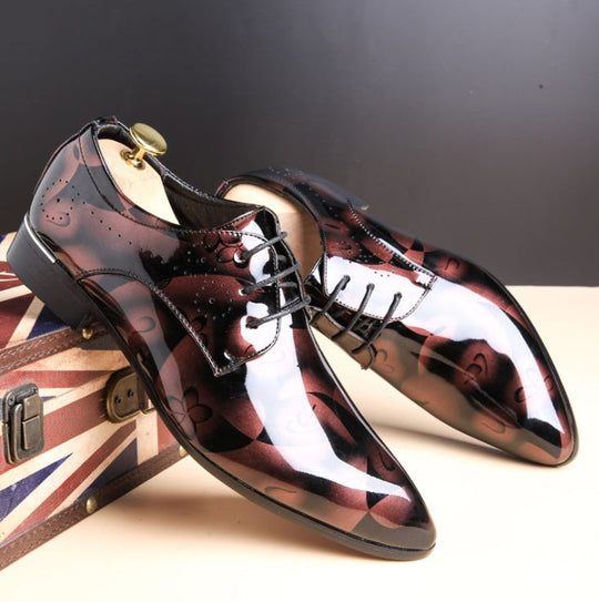 R&B | Große Herren Business Freizeitschuhe Aus Glanzleder